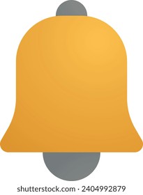 Alarma de timbre de notificación Icono, vector, plano, gradiente, color, ilustración, arte para el diseño, ui, web, interfaz