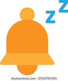 Notification Bell Alarm Icon Vector Flat Illustration