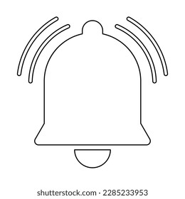 Notification Bell Alert Icon Black and White Fill Icon Design For Mobile Apps, Web and Design Elements, Reminder Icon Vector Illustration