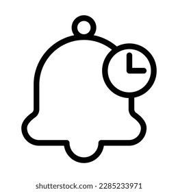 Icono de alerta de campana de notificaciones Diseño de iconos de relleno en blanco y negro para aplicaciones móviles, elementos Web y de diseño, Ilustración de vectores de iconos recordatorios