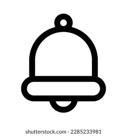 Notification Bell Alert Icon Black and White Fill Icon Design For Mobile Apps, Web and Design Elements, Reminder Icon Vector Illustration