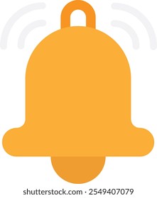 Notification Bell Alert Icon Vector Flat Illustration