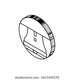 notification bell alert isometric icon vector. notification bell alert sign. isolated symbol illustration