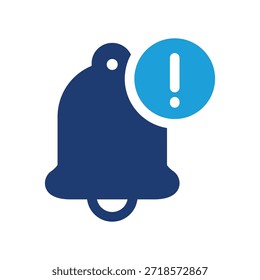 Benachrichtigung Glocke Alarm farbiges Symbol Vektordesign gut für Web oder mobile App