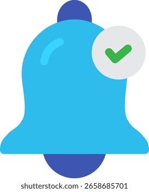 Notification Bell with Check Mark Icon