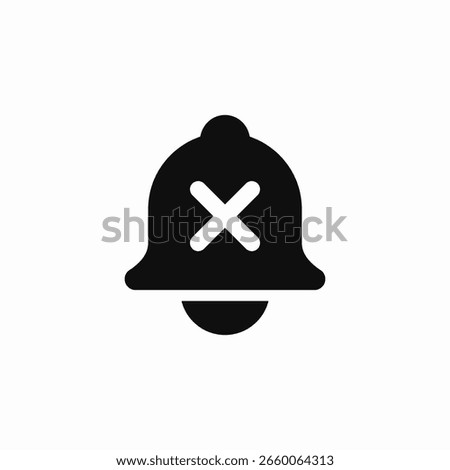 notification bell delete icon sign vector