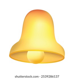 Notification bell design in modern style on white.