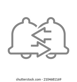 Meldungsglocke-Symbol Posteingang-Nachricht, Meldungssymbol