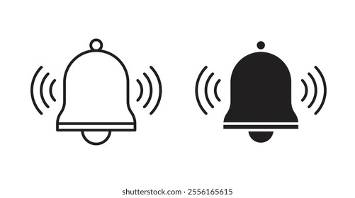 Notification bell Filled flat icons set for apps and web ui designs.