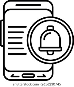 Diseño de icono de estilo relleno de campana de notificación