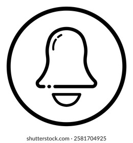 Notification Bell Flat Icon Isolated On White Background