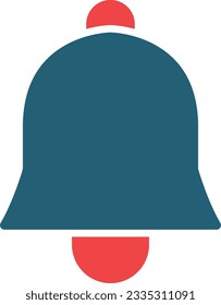 Notification Bell Glyph Two Color Icon For Personal And Commercial Use.
