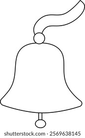 Notification bell graphic line illustration. vector Alarm symbol with bell icon. Ringing bells reminder icon , incoming inbox message sign.
