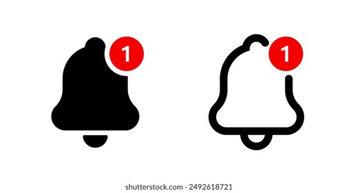 Icono de timbre de notificación. Icono de notificación.
