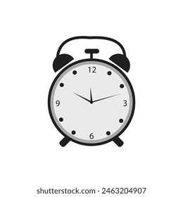 Notification bell icon Alarm clock vector icon isolated on white background, simple line outline style, alarm clock ringing icon modern design