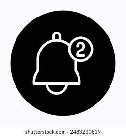 Icono de la campana de notificación, campana, alarma 
Icono de Vector, 