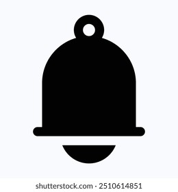 Notification Bell Icon, Bell, Alarm Vector Icon, User Interface, User Experience, Isolated Silhouette Vector Icon.
