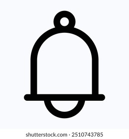 Notification Bell Icon, Bell, Alarm Vector Icon, User Interface, User Experience, Isolated Lineal Vector Icon.