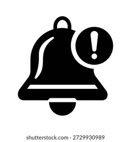 Icono de campana de notificación con alerta