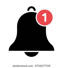Icono de campana de notificación con insignia de alerta
