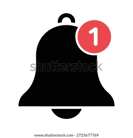Notification bell icon with alert badge