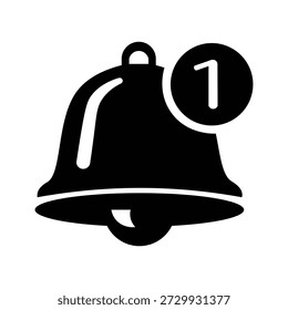 Icono de campana de notificación, alerta, recordatorio, notificación de mensaje