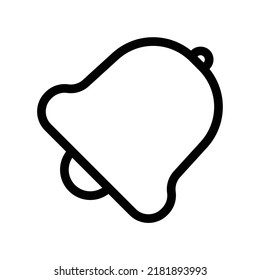 Icono de timbre de notificación con estilo de contorno negro