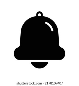 Notification bell icon in bold style