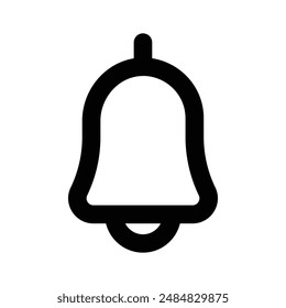 Notification bell icon design isolated on white background