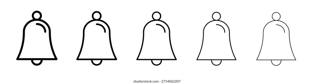Diseño del icono de la campana de notificación, logotipo, App, interfaz de usuario. Ilustración vectorial, EPS