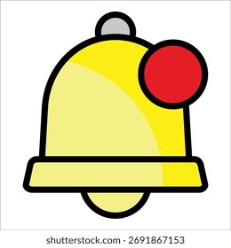 Elemento de icono de campana de notificación para diseño