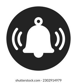 Notification bell icon. notification bell filled icon button. vector icon. alarm. alert. new