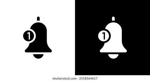 Notification bell icon Flat fill set collection