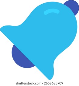 Ilustración plana del icono de la campana de notificación