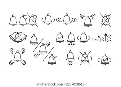 Benachrichtigungsglocke Symbol im flachen Stil. Ringing Glocke Symbol für Ihr Webdesign, Logo, App, UI Vector EPS10.