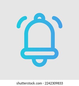 Notification bell icon in gradient style, use for website mobile app presentation