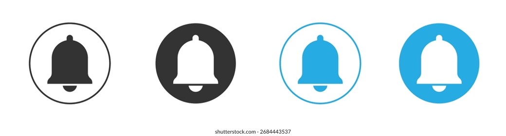 Notification bell icon. Graphic icon design template