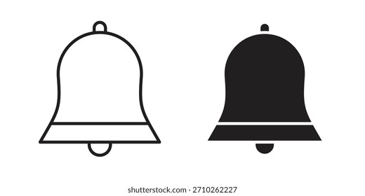 Notification bell icon graphic doodle, sketch, outline drawing Vector illustration