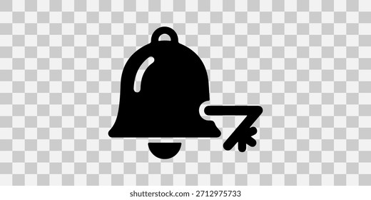 Notification bell icon with hand