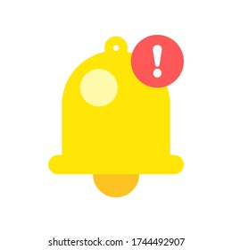 notification bell icon, iilustration vector. suitable for many purposes.