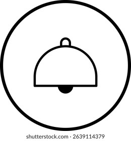 Notification bell icon illustration vector, simple and modern style design