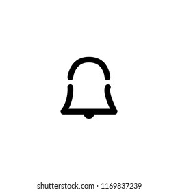 Notification bell icon for incoming inbox message. Application button vector design. White background
