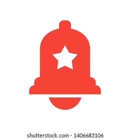 Notification bell icon for incoming inbox message. Vector ringing bell and notification number sign for alarm clock and smartphone application alert - Vector