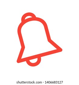Notification bell icon for incoming inbox message. Vector ringing bell and notification number sign for alarm clock and smartphone application alert - Vector