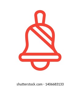 Notification bell icon for incoming inbox message. Vector ringing bell and notification number sign for alarm clock and smartphone application alert - Vector