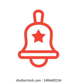 Notification bell icon for incoming inbox message. Vector ringing bell and notification number sign for alarm clock and smartphone application alert - Vector