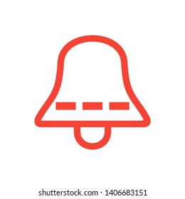 Notification bell icon for incoming inbox message. Vector ringing bell and notification number sign for alarm clock and smartphone application alert - Vector