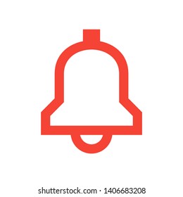Notification bell icon for incoming inbox message. Vector ringing bell and notification number sign for alarm clock and smartphone application alert - Vector