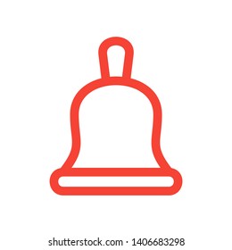 Notification bell icon for incoming inbox message. Vector ringing bell and notification number sign for alarm clock and smartphone application alert - Vector