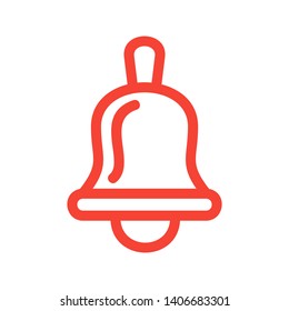 Notification bell icon for incoming inbox message. Vector ringing bell and notification number sign for alarm clock and smartphone application alert - Vector